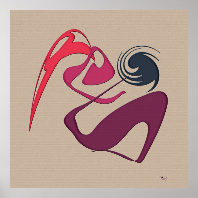 Affiche Chic Abstrait : Zone de confort (Devant)