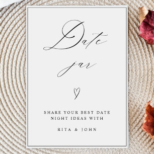 Affiche Chic Calligraphie Date Jar Idées Mariage Sign