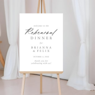 Affiche Chic Calligraphie Soirée de répétition Bienvenue