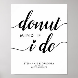 Affiche Chic Donut Mind Si Je Fais Coeur Script Mariage Fa