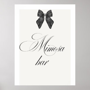 Affiche Chic 'Elle se marie' Bar à Mimosa au Nœud Noir