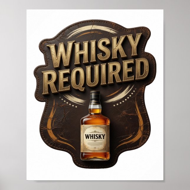 Affiche Chic Gold WHISKY OBLIGATOIRE v2 (Devant)