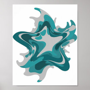 Affiche Chic Gris ART ABSTRAIT Design Moderne
