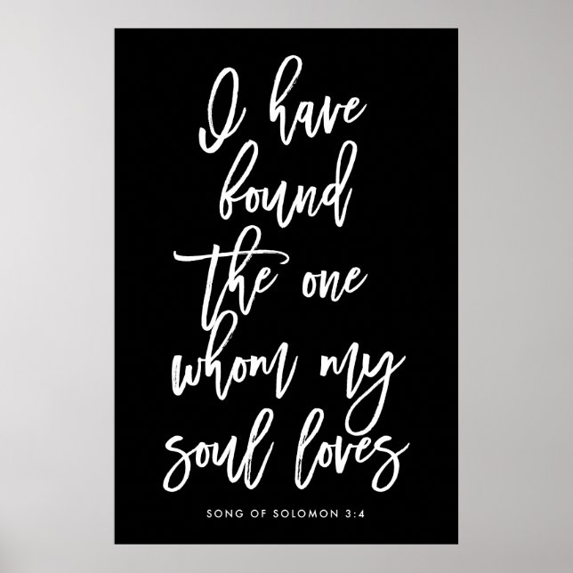 Affiche Chic Hand Lettered J'ai trouvé le seul signe (Devant)