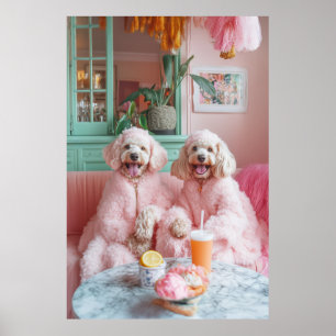 Affiche Chic Labradooda dans Pink Lounge