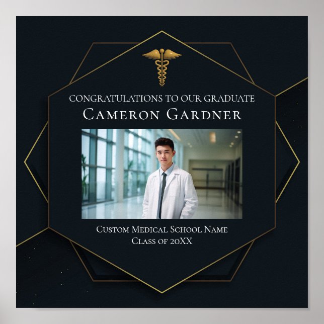 Affiche Chic Médicale School Photo Party Welcome (Devant)