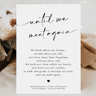 Affiche Chic Moderne Dans la mémoire aimée Mariage Connexi