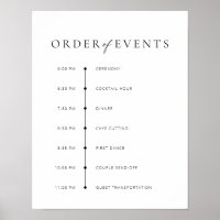 Chic + moderne Script Mariage Ordre des événements