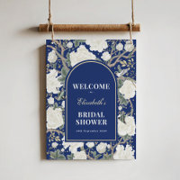 Chic Navy Blue Chinoiserie Fête des mariées Bienve