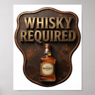 Affiche Chic Or WHISKY OBLIGATOIRE Art Porter