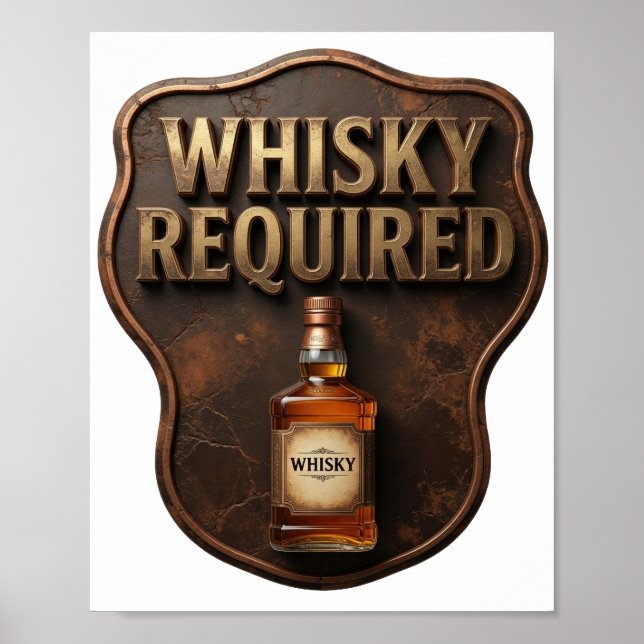 Affiche Chic Or WHISKY OBLIGATOIRE Art Porter (Devant)