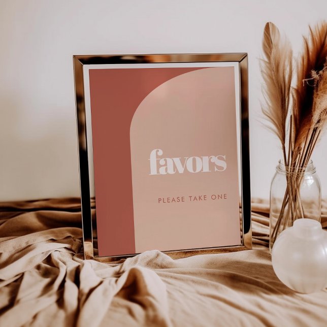 Affiche Chic pêche en terre cuite arche mariage des faveur (Créateur téléchargé)