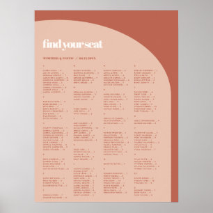 Affiche Chic pêche en terre cuite Organigramme alphabétiqu