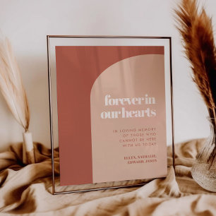 Affiche Chic pêche terre cuite Forever dans notre coeur si