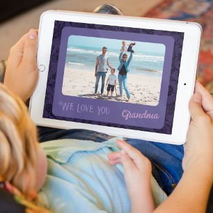 Affiche Chic Photo Personnalisée Texte Grandma Cadeau Viol