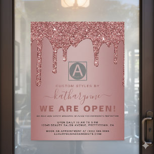 Affiche Chic Rose Gold  Parties scintillant perches