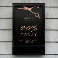 Chic Salon des cheveux noirs Barber Proposition en
