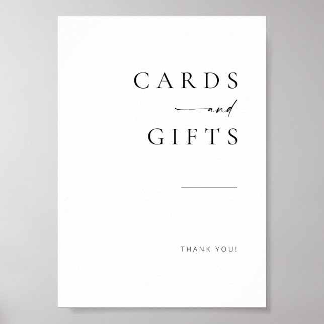 Affiche Chic + Simple Script Moderne Cartes de Mariage + C (Devant)