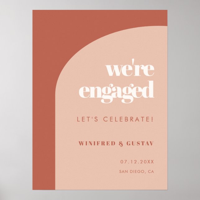 Affiche Chic terracotta Nous sommes engagés (Devant)
