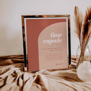 Affiche Chic Terracotta Time capsule 1er signe anniversair