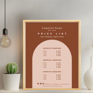 Affiche Chic Terracotta Tone Tone Retro Arch Tarifs