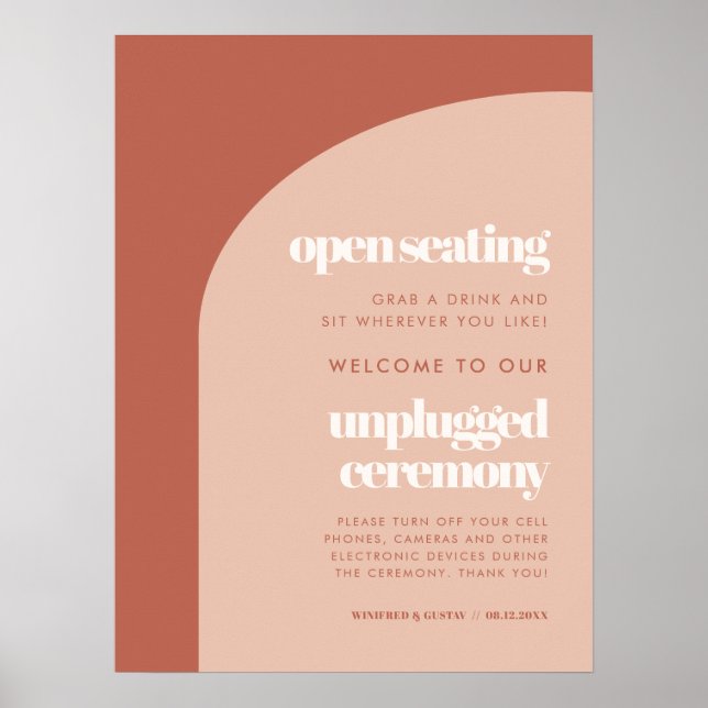Affiche Chic terre cuite Open siège Unplugged cérémonie (Devant)