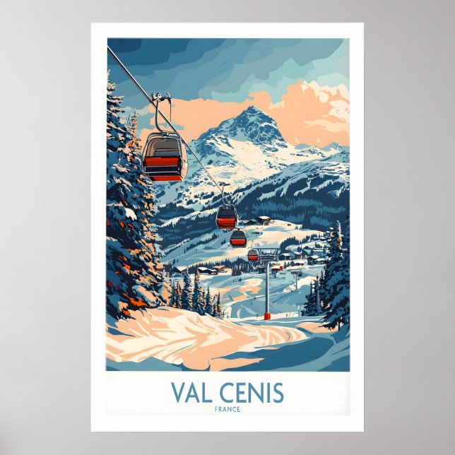 Affiche Chic Val Cenis Ski œuvre d'art pour votre maison 1 (Devant)