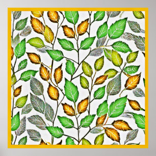 Affiche Chic Vivid Motif Feuille
