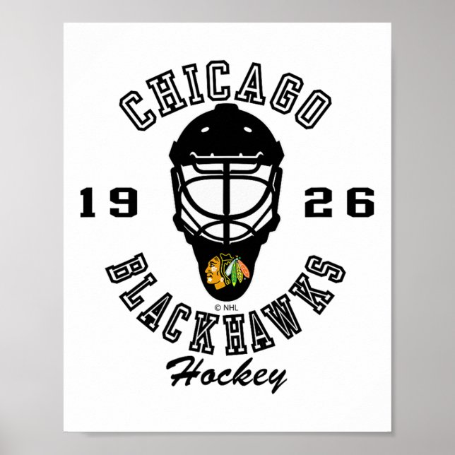 Affiche Chicago Blackhawks Hockey Mask Red Nhl Officially  (Devant)