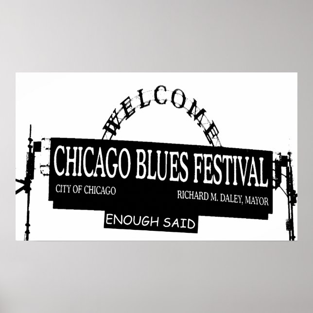 Affiche Chicago Blues Fest Assez dit (Devant)