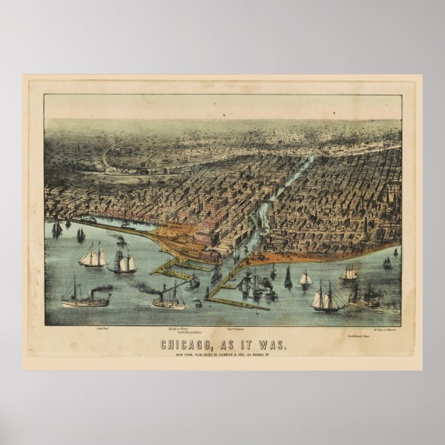 Affiche Chicago, Comme C'Était. Avant le grand incendie de (Devant)