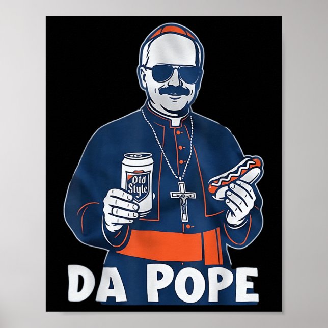 Affiche Chicago Da Pope Funny Humour catholique (Devant)