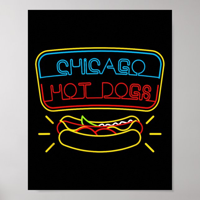 Affiche Chicago Hot Dogs And Bbq Condiments  (Devant)