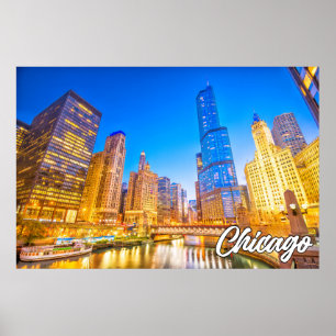 Affiche Chicago, Illinois, États-Unis