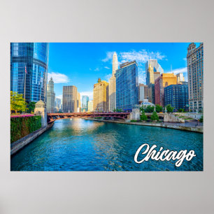 Affiche Chicago, Illinois, États-Unis