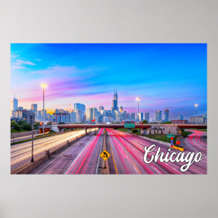 Affiche Chicago, Illinois, États-Unis