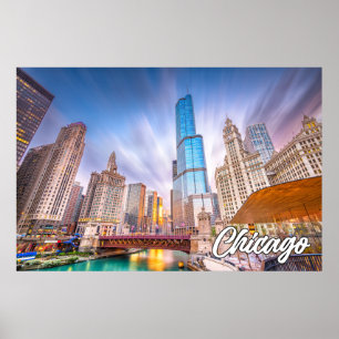 Affiche Chicago, Illinois, États-Unis
