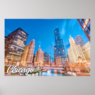 Affiche Chicago, Illinois, États-Unis