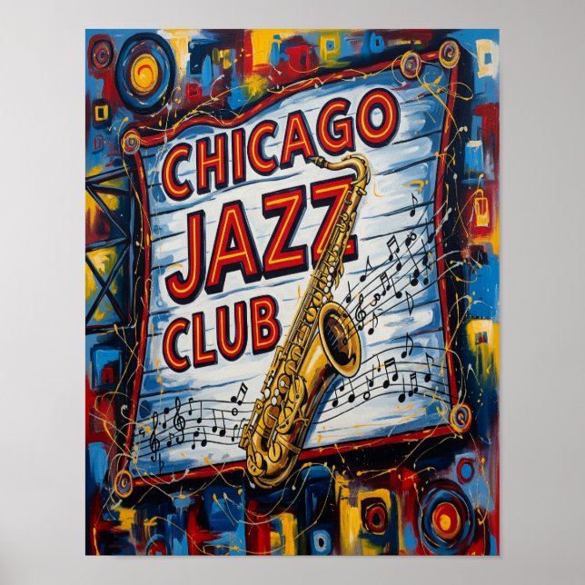 Affiche Chicago Jazz Club (Devant)