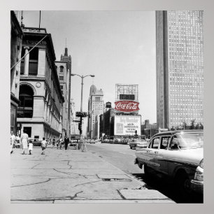 Affiche Chicago Michigan Avenue 1963 Colorsplash Vintage