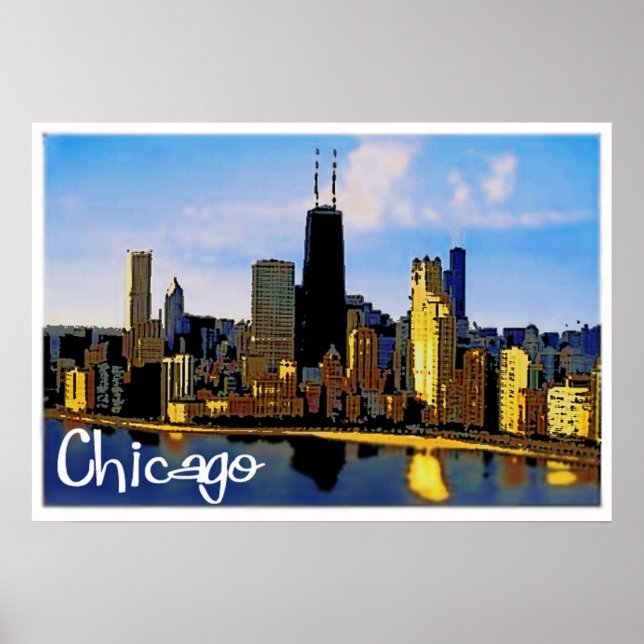 Affiche Chicago Skyline (Devant)