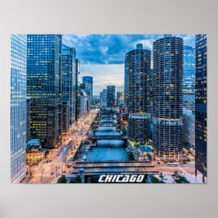 Affiche Chicago Skyline