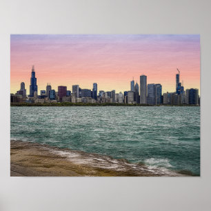Affiche Chicago Skyline