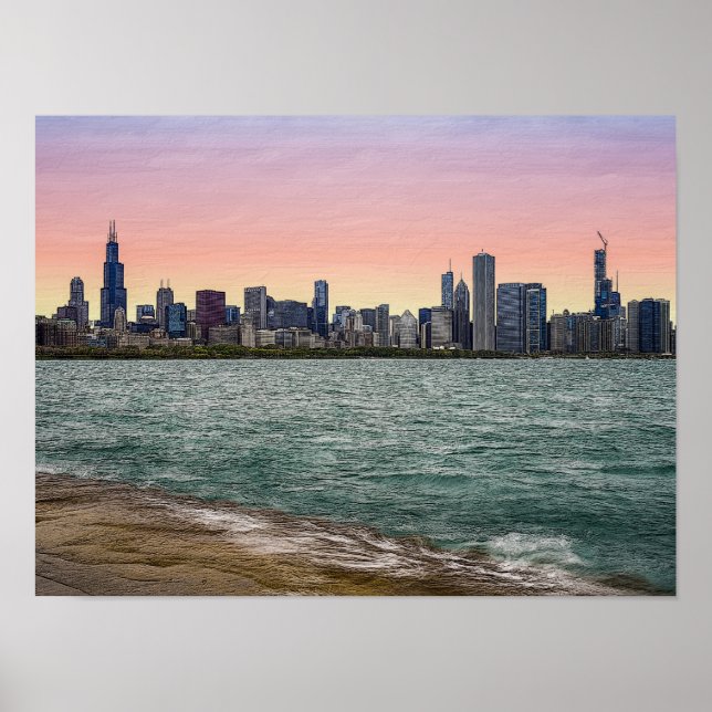Affiche Chicago Skyline (Devant)