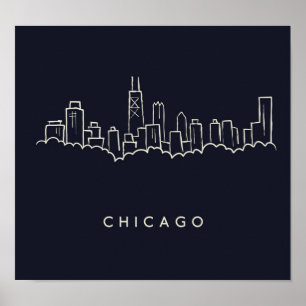 Affiche Chicago Skyline