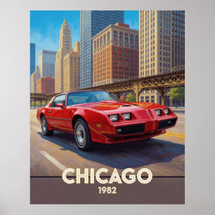 Affiche Chicago Urban Performance Drive 1982 Illinois