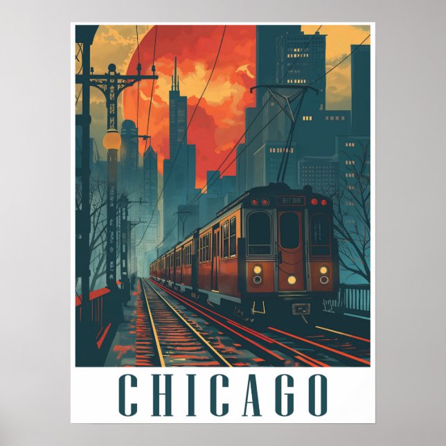 Affiche Chicago vintage (Devant)