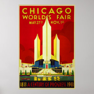 Affiche Chicago world's fair a century of progress expo