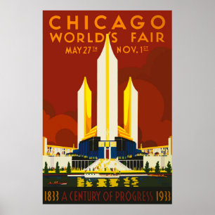 Affiche Chicago World's Fair Century of Progress 1933 Post