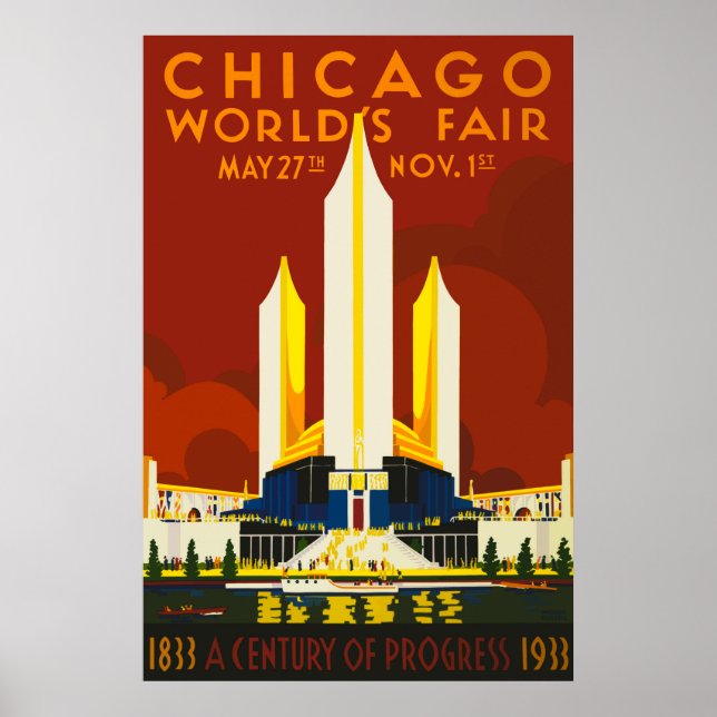 Affiche Chicago World's Fair Century of Progress 1933 Post (Devant)
